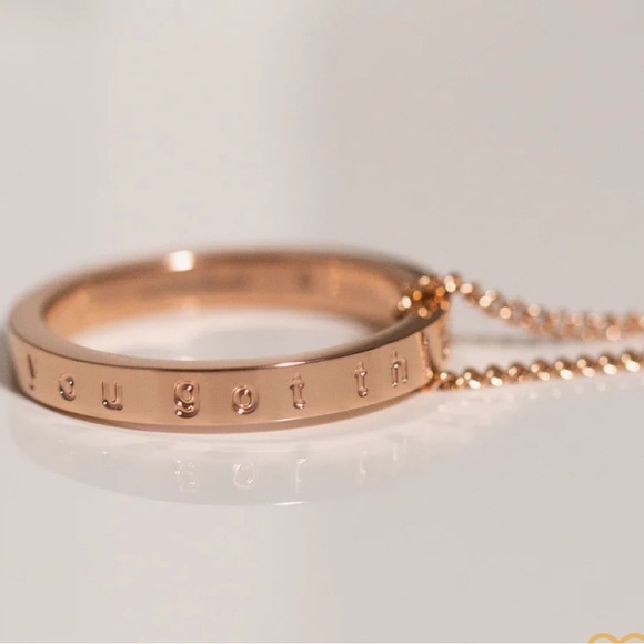 NWT* MantraBand necklace ring - What Goes Around Comes Around (matte) - Picture 6 of 6